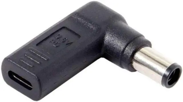 Alt view image 2 of 5 - JVFYI UC-112-7450HP USB 3.1 Type C USB-C to DC 7.4*5.0mm HP Adapter PD Emulator Trigger 90 Degree Angled