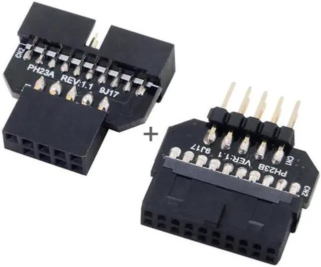 Alt view image 6 of 7 - JVFYI U2-026 1set Reversible USB 2.0 9Pin Housing to Motherboard USB 3.0 20pin Header Female Adapter