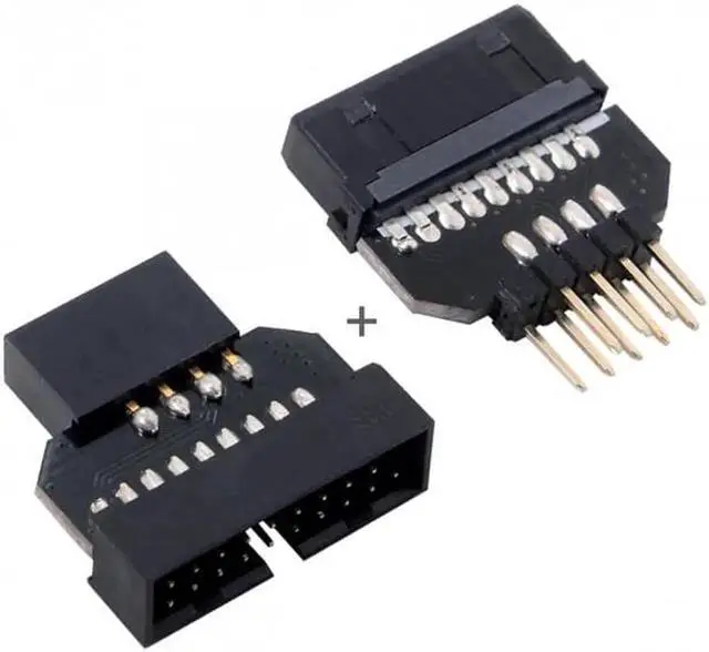 Alt view image 7 of 7 - JVFYI U2-026 1set Reversible USB 2.0 9Pin Housing to Motherboard USB 3.0 20pin Header Female Adapter