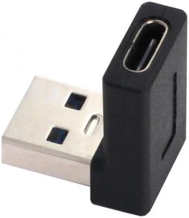 Alt view image 3 of 7 - JVFYI UC-067-UP USB-C Type C Female 90 Degree Up Angled to USB 3.0 A Male Data Adapter for Laptop Desktop