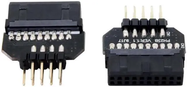 Alt view image 5 of 7 - JVFYI U2-026 1set Reversible USB 2.0 9Pin Housing to Motherboard USB 3.0 20pin Header Female Adapter