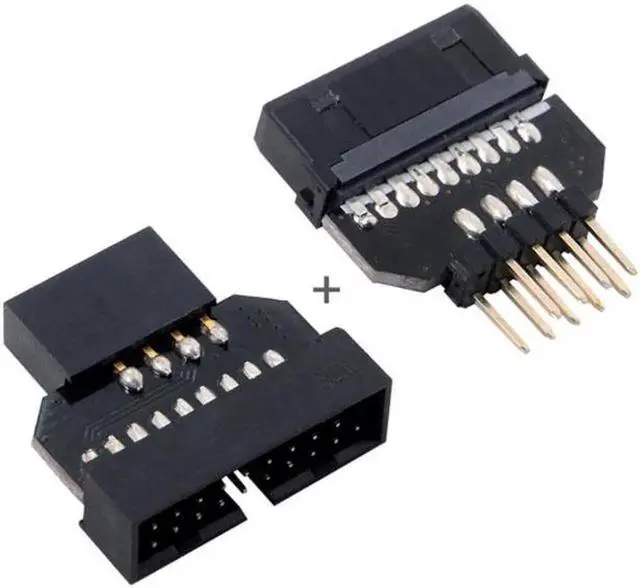 Alt view image 6 of 7 - JVFYI U2-026 1set Reversible USB 2.0 9Pin Housing to Motherboard USB 3.0 20pin Header Female Adapter