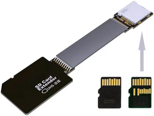 Alt view image 2 of 6 - JVFYI EP-012-B43SF SD Male Extender to TF Micro Card Female Extension Cable Adapter Flexible SD/SDHC/SDXC UHS-III UHS-3