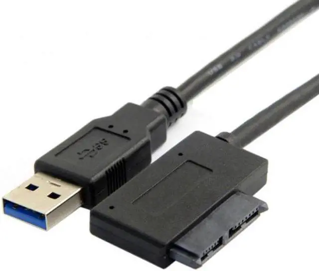 Main image of JVFYI U3-064 USB 3.0 to 7+6 13pin Slimline Sata Adapter Cable for Laptop Cd DVD Rom Optical Drive