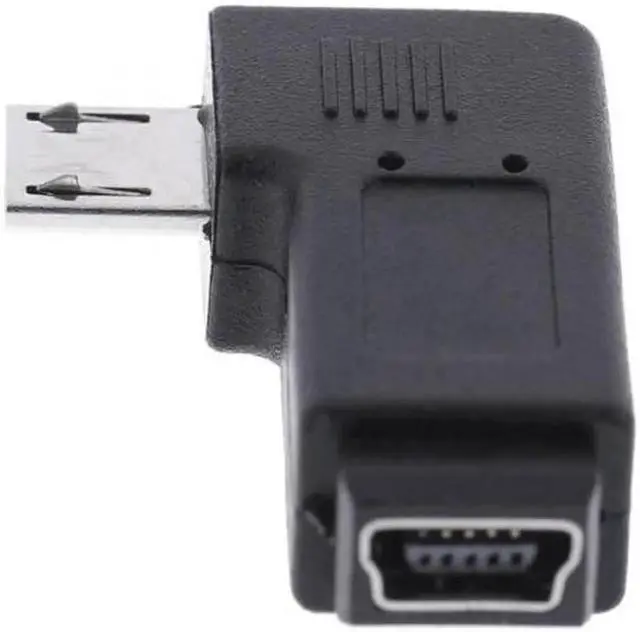 Alt view image 3 of 7 - JVFYI U2-146-LE 90 Degree Left Angled MINI USB Female to Micro USB Male Data Sync Power Adapter