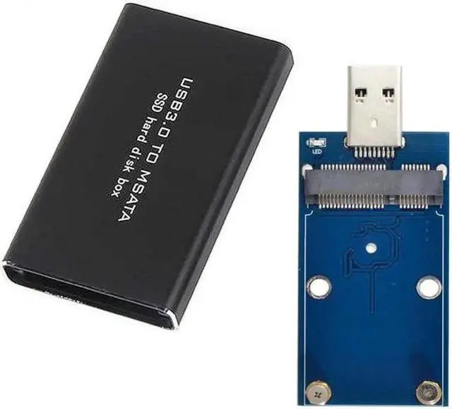 Alt view image 2 of 7 - JVFYI U3-034 Mini PCI-E mSATA to USB 3.0 External SSD PCBA Conveter Adapter Pen Driver Card with Case