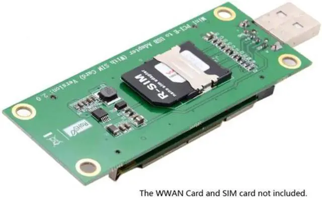 Alt view image 7 of 7 - JVFYI EP-042 Mini PCI-E Wireless WWAN to USB Adapter Card with SIM Card Slot Module Testing Tools