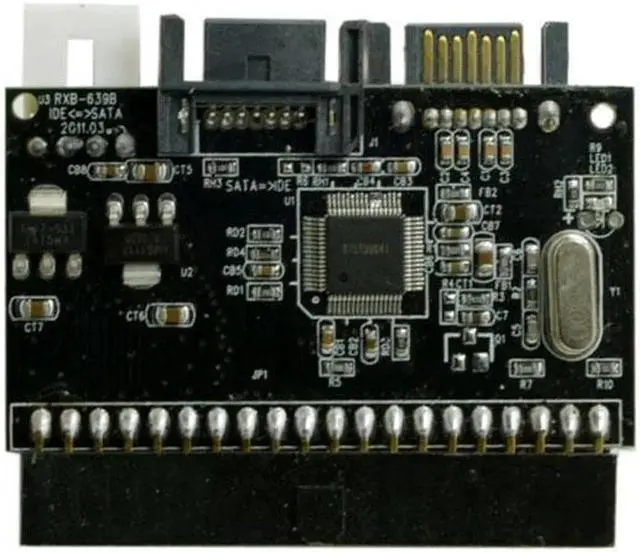 Main image of JVFYI SA-101 IDE 100 133 PATA to Dual Serial SATA 7PIN Adapter Reversible Converter for Hard Disk Drive