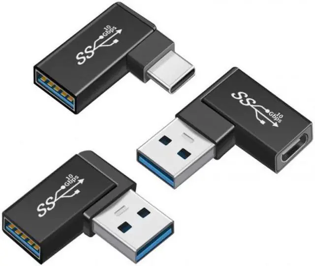 Main image of JVFYI UC-081 3pcs/lot Angled 90 Degree USB 3.1 Type C Male Female to USB3.0 Type A Female OTG Data 10Gbps Adapter