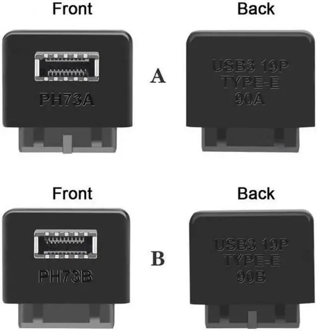 Alt view image 5 of 7 - JVFYI UC-032 2pcs USB 3.1 Front Panel Socket Key-A Type-E to USB 3.0 20Pin Header Male Extension Adapter for Motherboard