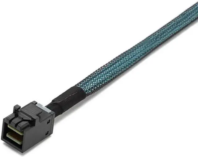 Alt view image 4 of 6 - JVFYI Internal 12G HD Mini SAS SFF-8643 to 4 x SATA Cable Hard Drive Cable,HD Mini SAS Host/Controller to 4 SATA Target/Backplane