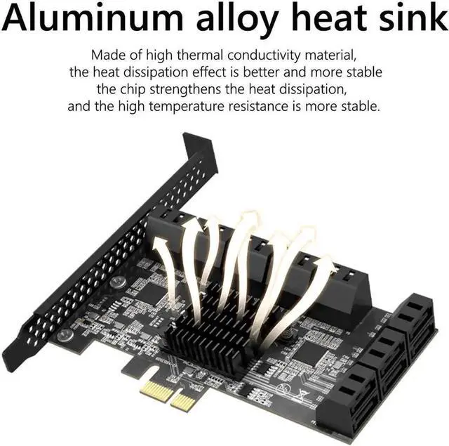 Alt view image 3 of 7 - JVFYI PCIE SATA Expansion Card PCIE 1X to 16-Port SATA3.0 6Gbps SATA III Multi-Port Hard Disk Adapter Riser Card for PC Computer