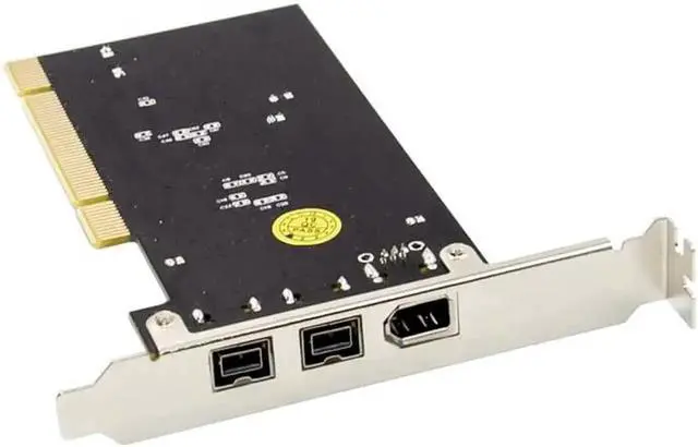 Alt view image 3 of 4 - JVFYI PCI to 1394A+1394B FireWire card 2 Ports 9Pin 1394B+1 Port 6Pin 1394A PCI Controller Card TI Chipset