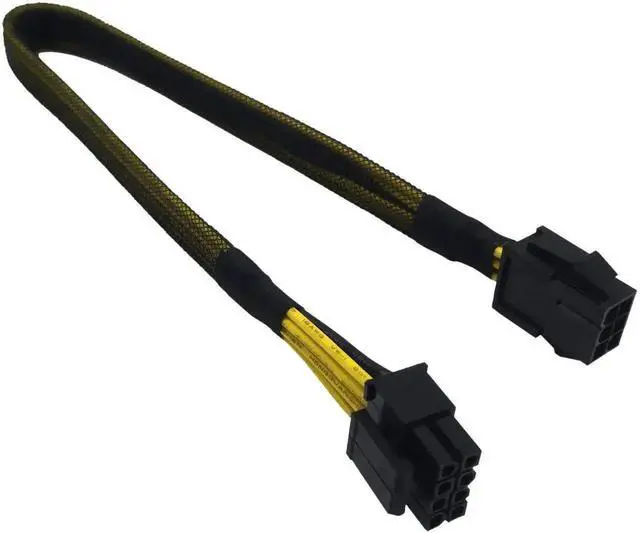 Main image of JVFYI 6 Pin to 8 Pin CPU Power Adapter, 6 Pin Female to CPU 8 pin (4+4 Detachable) Male EPS-12V Converter Sleeved Cable 13-inch(33cm)