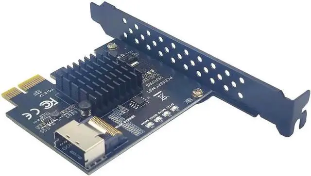 Alt view image 6 of 6 - JVFYI PCIE to Mini SAS SFF-8087 Expansion Card Support 4 Port SATA 3.0 6Gbps HDD SSD SFF8087 to PCI Express X1 Adapter SATA Controller N/A