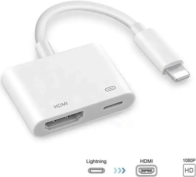 Main image of JVFYI Compatible with iPhone iPad to HDMI Adapter Cable, Digital AV Adapter 1080p HD TV Connector Cord Compatible with iPhone 8 Xs Max XR 7 6Plus, iPad Pro Mini Air to TV Projector Monitor