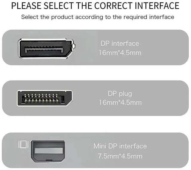 Alt view image 4 of 4 - JVFYI Displayport Adapter 8K DP Female to DP Female Extention Coupler Convertor Connector DP 1.4 for DP Cable Extension Transfer