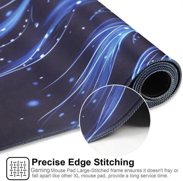 Alt view image 5 of 6 - JVFYI XXL Gaming Mouse Pad 35.4x15.7 Professional Large Mouse Pad & Computer Game Mouse Mat-90x40 Flowershape