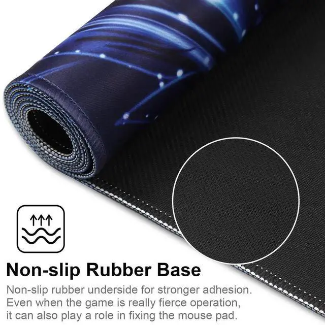 Alt view image 4 of 6 - JVFYI XXL Gaming Mouse Pad 35.4x15.7 Professional Large Mouse Pad & Computer Game Mouse Mat-90x40 Flowershape