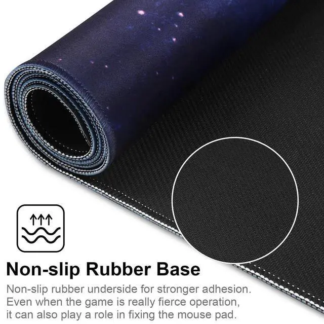 Alt view image 3 of 6 - JVFYI XXL Gaming Mouse Pad 35.4x15.7 Professional Large Mouse Pad & Computer Game Mouse Mat-90x40 Spacebluedot