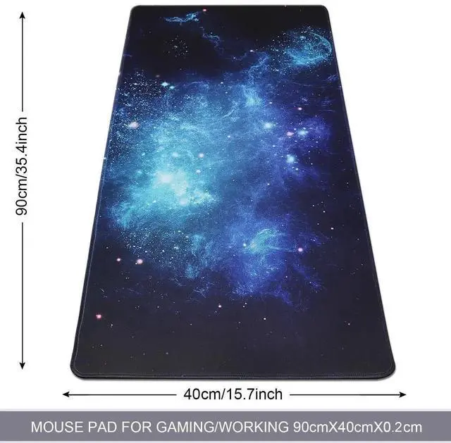 Alt view image 2 of 6 - JVFYI XXL Gaming Mouse Pad 35.4x15.7 Professional Large Mouse Pad & Computer Game Mouse Mat-90x40 Spacebluedot