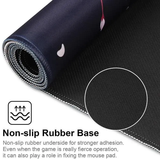 Alt view image 4 of 6 - JVFYI XXL Gaming Mouse Pad 35.4x15.7 Professional Large Mouse Pad & Computer Game Mouse Mat-90x40 Blackhua