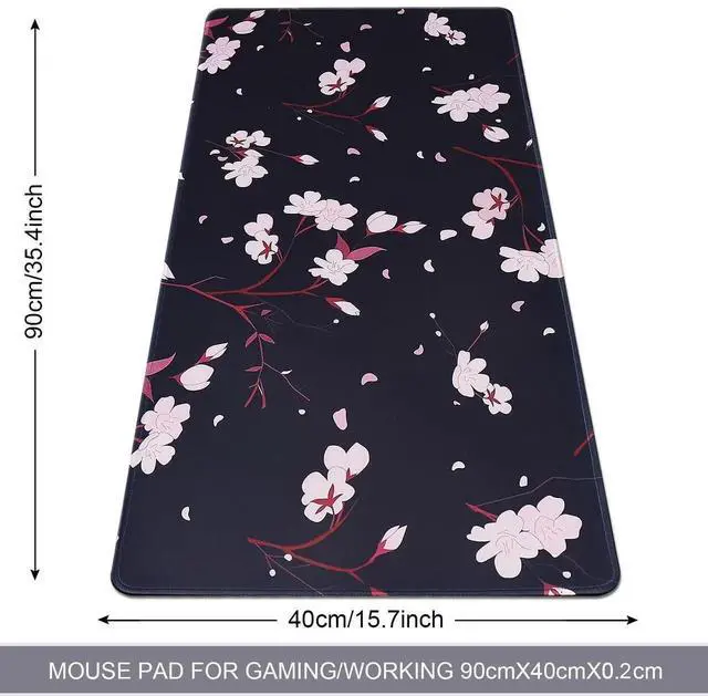 Alt view image 2 of 6 - JVFYI XXL Gaming Mouse Pad 35.4x15.7 Professional Large Mouse Pad & Computer Game Mouse Mat-90x40 Blackhua