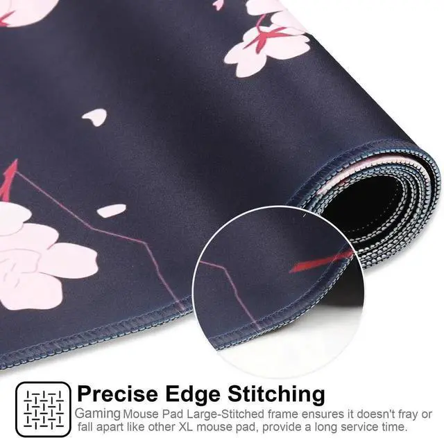 Alt view image 3 of 6 - JVFYI XXL Gaming Mouse Pad 35.4x15.7 Professional Large Mouse Pad & Computer Game Mouse Mat-90x40 Blackhua