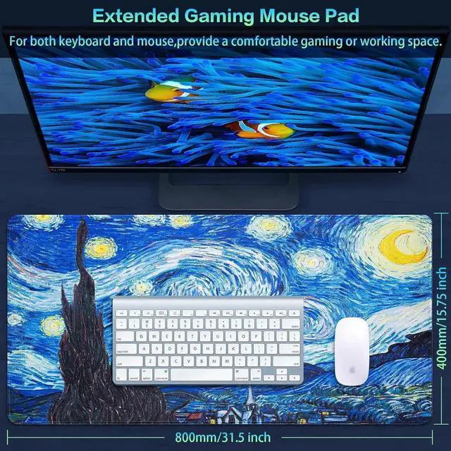 Alt view image 2 of 7 - JVFYI Gaming Mouse Pad, Large Mouse Pad 31.5x15.7inch Big Computer Mousepad for Home Office Gaming Work