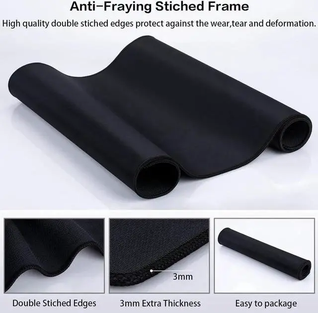 Alt view image 6 of 7 - JVFYI Gaming Mouse Pad, 31.5x15.7inch Large Mouse Pad Big Computer Mousepad for Home Office Gaming Work-Black