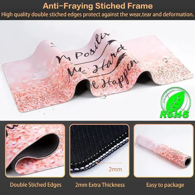 Alt view image 5 of 7 - JVFYI Gaming Mouse Pad, Extended Mouse Pad 31.5x15.7inch XXL Large Big Computer Keyboard Mouse Mat Desk Pad with Non-Slip Base and Stitched Edge for Home Office Gaming Work