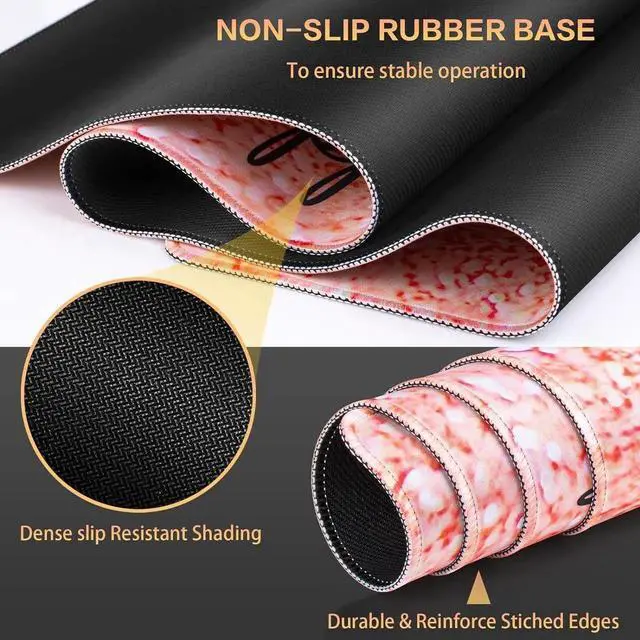 Alt view image 7 of 7 - JVFYI Gaming Mouse Pad, Extended Mouse Pad 31.5x15.7inch XXL Large Big Computer Keyboard Mouse Mat Desk Pad with Non-Slip Base and Stitched Edge for Home Office Gaming Work