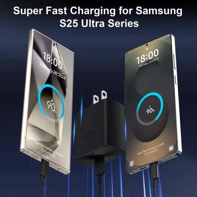 Alt view image 5 of 6 - JVFYI 45W Samsung USB-C Super Fast Charger Type C 3FT C Charger Cable Fast Charging with Android Phone Wall Charger Block for Samsung Galaxy S25 Ultra/S25/S24 Ultra/S24/S23 Ultra/S22 Ultra/S22+
