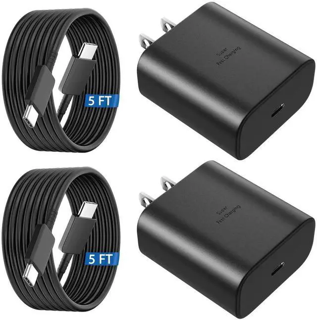 Main image of JVFYI 45W Samsung USB-C Super Fast Charger 5FT Long Type C Charger Cable Cord Fast Charging Android Phone Charger Block for Samsung Galaxy S25 Ultra/S25/S24 Ultra/S24/S24+/S23 Ultra/S23+/S22/S22Ultra