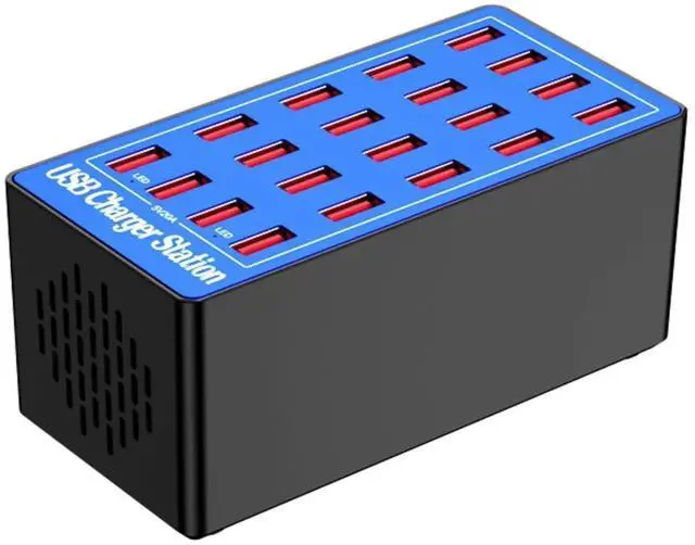 Main image of JVFYI Charging Station for Multiple Devices, 100w 20-Ports USB Charging Station, Charging Station for Multiple Devices Apple