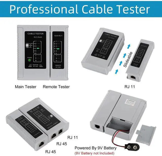 Alt view image 5 of 7 - JVFYI RJ45 Crimp Tool Kit Pass Through Crimper Tool for 8P RJ45 Cat5 Cat5e Cat6 Cat6a 6P RJ11/12 Modular Connectors, All-in-One RJ45 Tools Stripper Cutter Crimper Ethernet Crimping Tool Kit (144PCS)