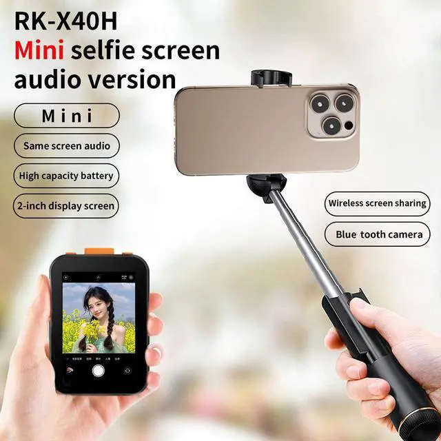 Alt view image 3 of 6 - JVFYI Portable Mini Wireless Screen Share Monitor Real-time Display Magnetic Selfie Screen Monitor for Mobile Phones