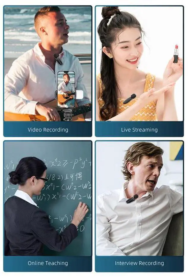 Alt view image 4 of 6 - JVFYI Mini Professional 2.4G Wireless Type C Studio Lapel Microphone with Noise Cancelling for Live Interviews