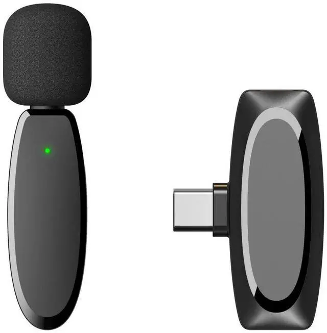 Alt view image 6 of 6 - JVFYI Mini Professional 2.4G Wireless Type C Studio Lapel Microphone with Noise Cancelling for Live Interviews