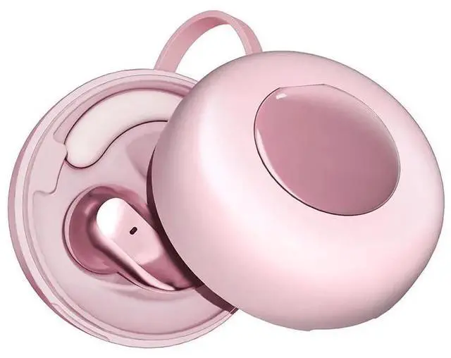 Main image of JVFYI Open Blue Tooth Wireless Earphones & Headphones Fashion Low Latency ENC Noise Cancelling Earphones Pink