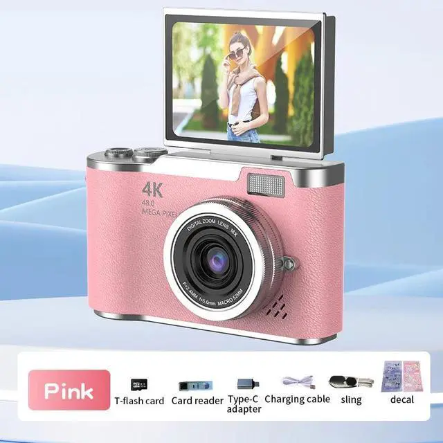 Alt view image 5 of 5 - JVFYI Digital Hd Mini Instant Print Camera 2025 Educational Magnetic Toys Electronic for Children Kids Learning Video Shooting Pink