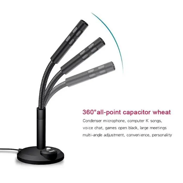 Alt view image 2 of 4 - JVFYI Portable USB Desktop Gooseneck Microphone with Omni-Directional Condenser - Plug & Play Conference Mic for PC, Mac, Laptop