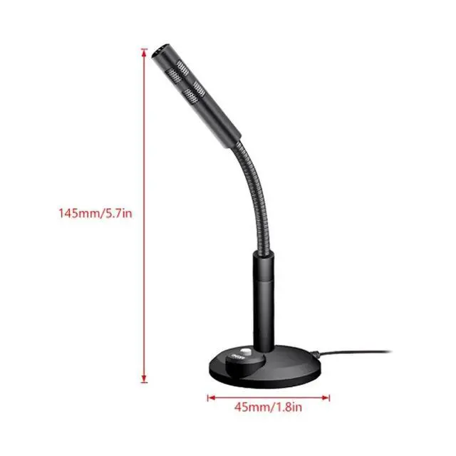 Alt view image 4 of 4 - JVFYI Portable USB Desktop Gooseneck Microphone with Omni-Directional Condenser - Plug & Play Conference Mic for PC, Mac, Laptop