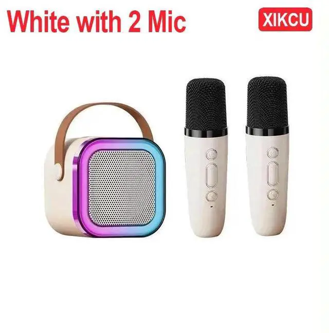 Main image of JVFYI Portable Battery-Powered RGB Karaoke for 5.3 Speaker Machine PA System 2 Wireless Microphones for Home Family Singing