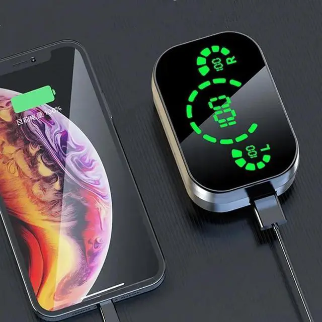 Alt view image 5 of 6 - JVFYI YD03 TWS Wireless Earbuds with Touch Digital Display - Bluetooth 5.3, Mirror Mini In-Ear, Touch Control, Long Battery