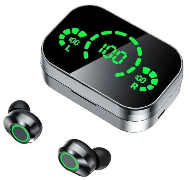 Main image of JVFYI YD03 TWS Wireless Earbuds with Touch Digital Display - Bluetooth 5.3, Mirror Mini In-Ear, Touch Control, Long Battery