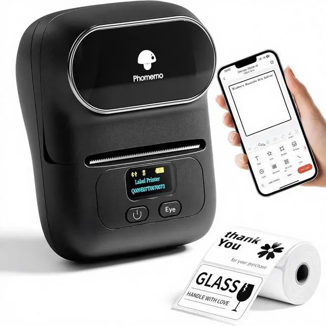 Main image of JVFYI Phomemo M110 Portable Label Maker | Bluetooth Thermal Printer for Small Business & Home Office