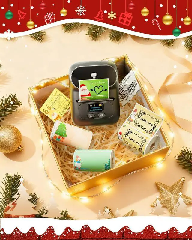 Alt view image 2 of 6 - JVFYI Phomemo M110 Portable Label Maker | Bluetooth Thermal Printer for Small Business & Home Office Blue