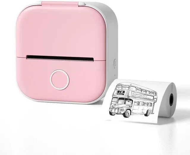 Main image of JVFYI Phomemo T02 Mini Portable Thermal Printer 53mm Sticker Pocket Printer with 203DPI All Pink-1SET