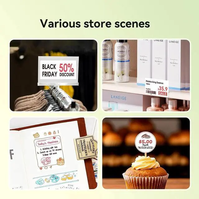 Alt view image 6 of 6 - JVFYI NiiMbot B21 Greeting Card & Color Label Printer | Easy-Operated Thermal Printer for Flower Shops & Retail Gifting